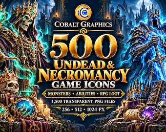 Undead & Necromancy Game Icons | 500 | Monsters, Abilities and RPG Loot PNG