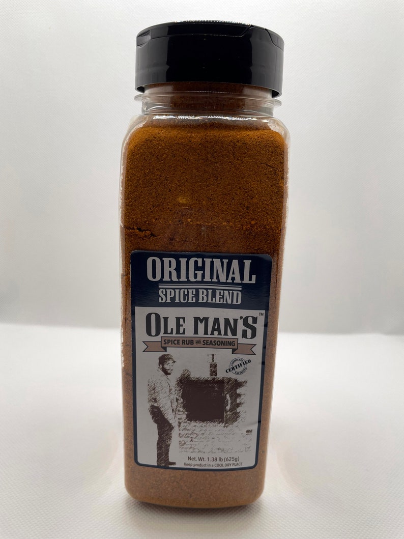 Award Winning Ole Man's Spice Rub & Seasoning1 1.38 LB 32 oz. Very Low Salt content Gluten Free Buy 2 Get 1 Free image 1