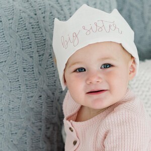 Big Brother/Sister Gift from Baby: Linen Keepsake Crown