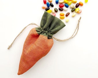 Personalized Easter Treat Bags, Carrot Treat Bags, Carrot Drawstring Bag, Easter Candy Container, Personalized Treat Bags Gifts for Kids