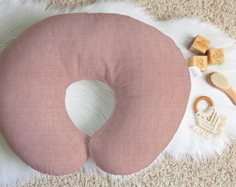 Breastfeeding Pillow Cover, Blush Nursery Decor, Nursing Pillow Cover for Girls, Nursing Pillow Cover Neutral, Blush Pink Baby Pillow
