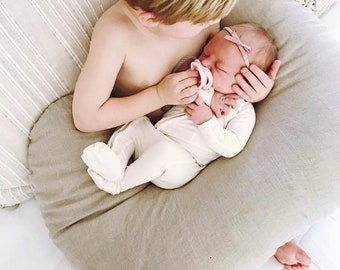Stillkissenbezug, Leinen Stillkissen Bezug für Gender Neutral Baby Kinderzimmer Dekor, Stillkissenbezug, 100% Baumwolle