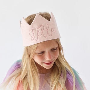 Pink Birthday Party Hat, Birthday Party Crown for Girls Birthday, Girl first Birthday, Pink Party Hat, Personalized Pink Princes Headband