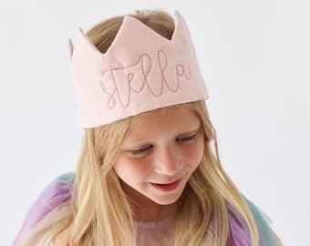 Pink Birthday Party Hat, Birthday Party Crown for Girls Birthday, Girl first Birthday, Pink Party Hat, Personalized Pink Princes Headband