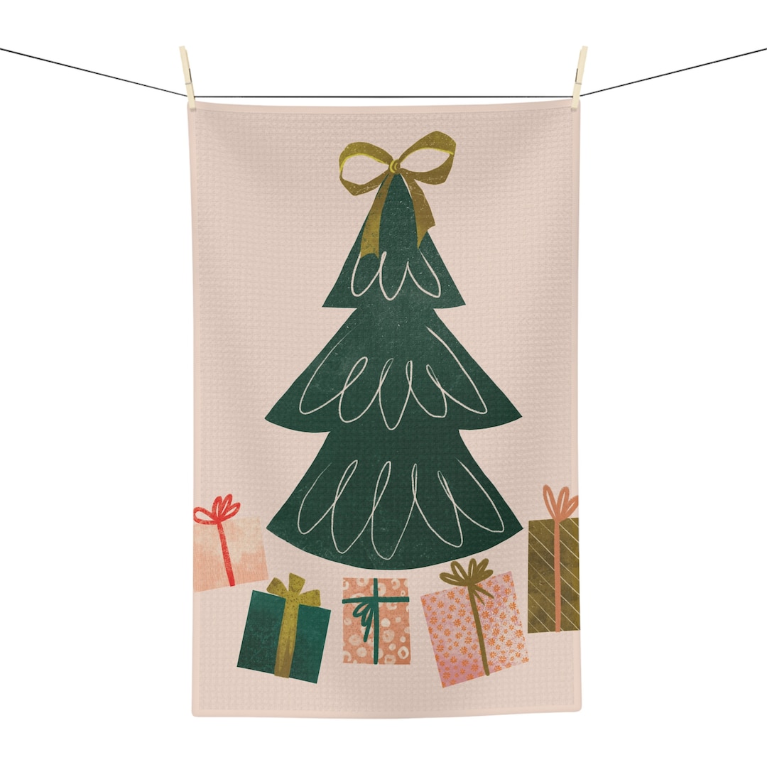 Christmas Tree Dish Towel Christmas Tree Kitchen Towel Oh Etsy
