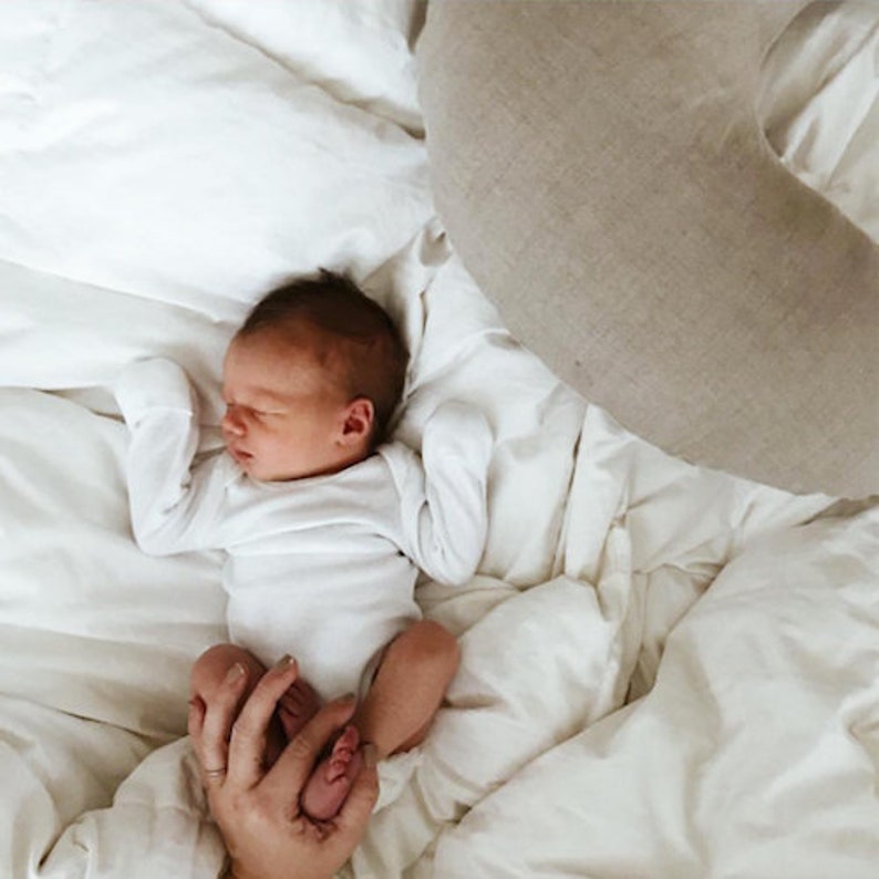 Nursing Pillow Cover in Natural Linen Etsy