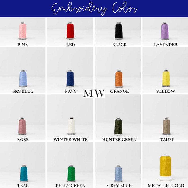 Embroidery thread colors for birthday crowns