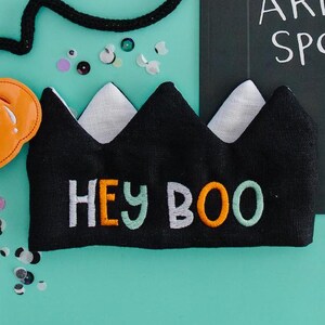 Halloween Headband for Baby, Hey Boo Basket Halloween Gift Box, Halloween Birthday Crown, Halloween Party Hats and Crowns for Kids
