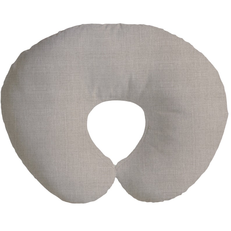 nursing pillow cover in neutral linen