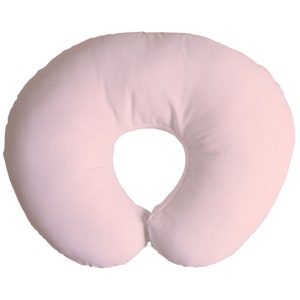 ピンクのリネンの授乳枕カバー、女の子用授乳枕カバー