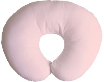 Nursing Pillow Cover in Pink Linen, Nursing Pillow Cover for Girls