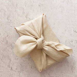 Carta da regalo in tessuto natalizio, carta da regalo Furoshiki, carta da regalo in tessuto, Furoshiki in lino, tessuto per carta da regalo ecologico, carta da regalo riutilizzabile