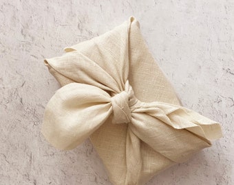 Christmas Fabric Gift Wrap, Furoshiki Wrapping, Fabric Gift Wrapping, Linen Furoshiki, Eco Friendly Gift Wrap Cloth, Reusable Gift Wrapping