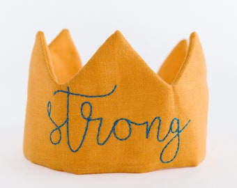 I am Strong and Capable Kids Positive Affirmation Fabric Crown, Child Hospital Stay Care Package, Uplifting Gifts for Kids