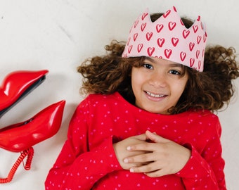 Valentine Toddler, Queen of Hearts Crown, Valentines Day Headband, Heart Crown, Heart Headband, Sweetheart Birthday, Valentine Baby