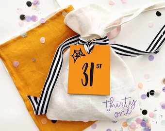 Halloween Countdown Calendar Bags: Reusable  Advent Calendar Decoration