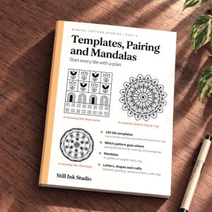 Pattern Art Templates & Mandalas | 100 Tile Layouts, 24 Meaningful Designs and Handmade Card Projects | Mindful Pattern Drawing Part 4