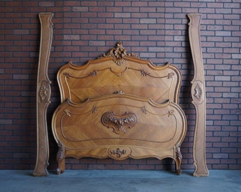 Antique French Rococo Full Bed ~ Double Bed Frame ~ French Bed ~ Louis XV Bed