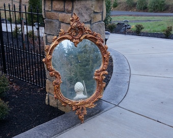 Mirror ~ French Provincial Mirror ~ Rococo Mirror ~ Wall Mirror ~ Entry Mirror ~ Vanity Mirror ~ Vintage French Mirror