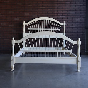Queen Bed Frame Country Cottage Bed Wheatback Bed Country French Bed by Ethan Allen