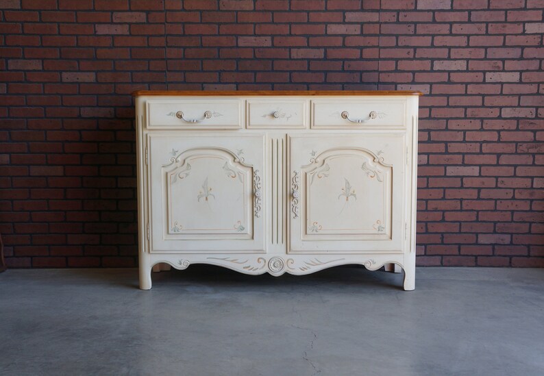 Sideboard Buffet French Provincial Buffet Hand Painted Etsy