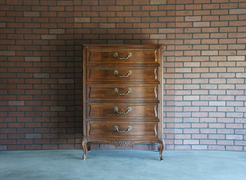 Chest Of Drawers Tall Chest Dresser French Provincial Etsy