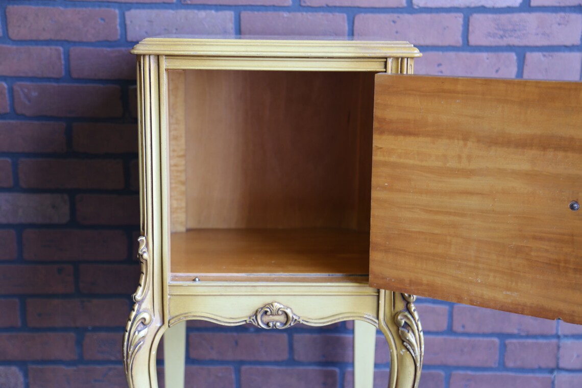 Antique Nightstand French Bedside Table Vintage Nightstand Etsy