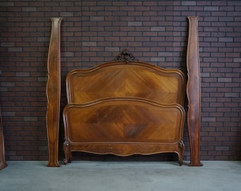 Antique French Rococo Full Bed ~ Double Bed Frame ~ French Bed ~ Louis XV Bed