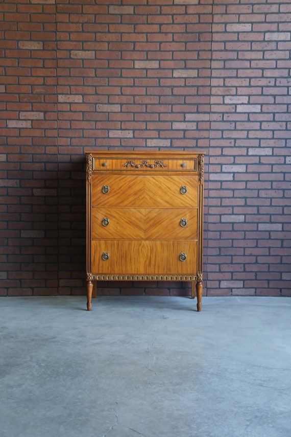 Antique Tall Chest Highboy Dresser Vintage Tall Chest Of Etsy