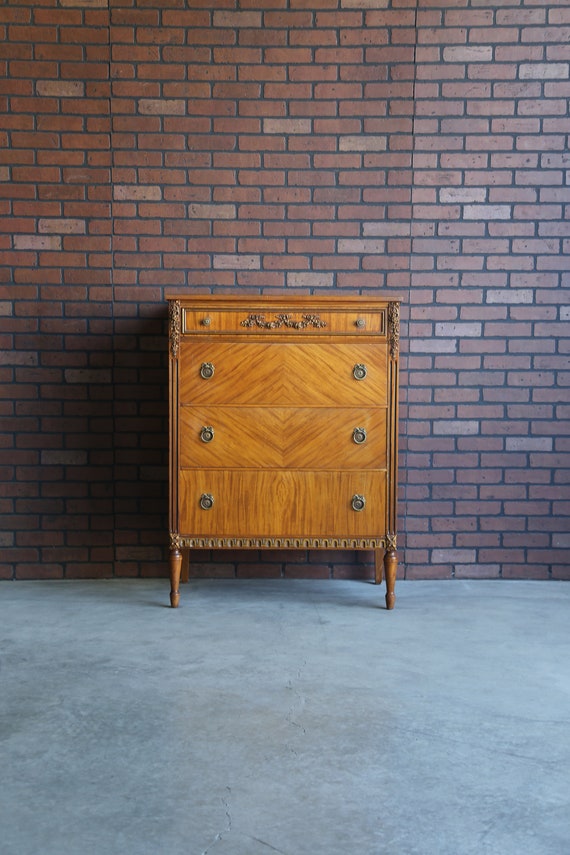 Antique Tall Chest Highboy Dresser Vintage Tall Chest Of Etsy