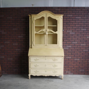 Secretary Desk ~ Desk ~ Display Cabinet ~ Vintage Secretary Desk ~ French Provincial Secretary Desk by Baker Furniture