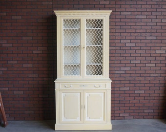 French Regency Hutch ~ Shabby Chic Cabinet ~ French Provincial Display Cabinet ~ Secretary Desk