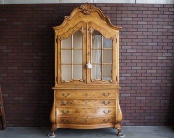 SOLD ~ French Style Hutch ~ Country French China Cabinet ~ French Provincial Display Cabinet