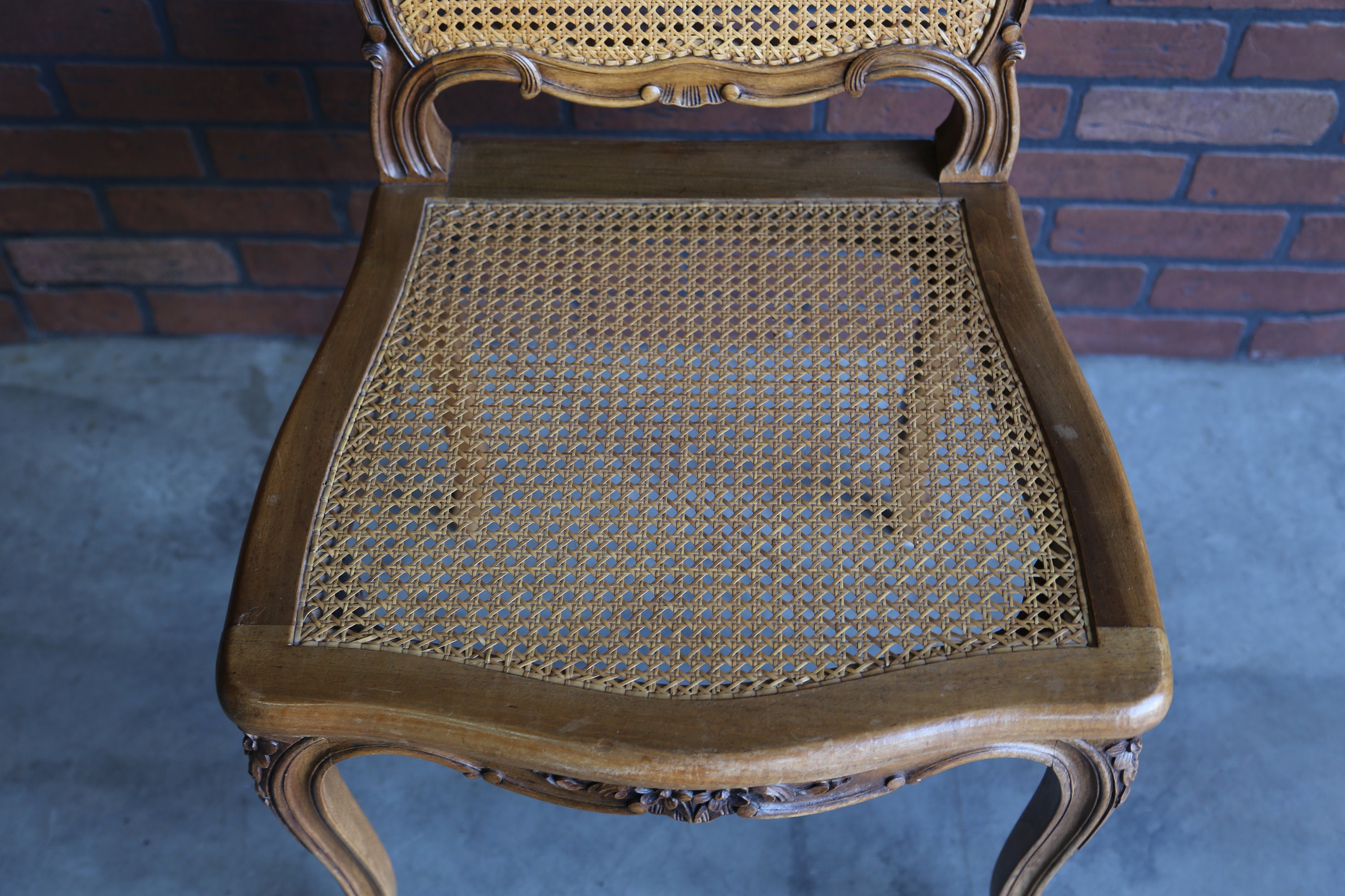 French Antique Side Chairs Cane Dining Chairs Carved Wood - Etsy