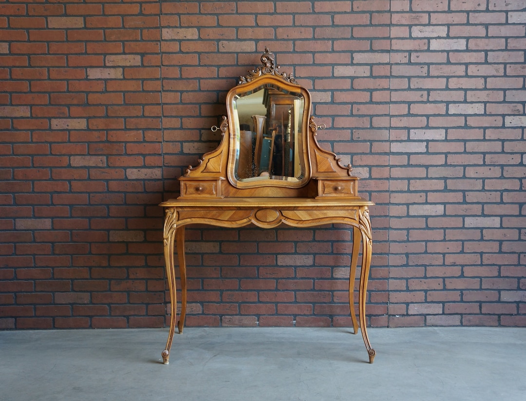 Antique French Rococo Writing Desk ~ French Provincial Vanity With ...