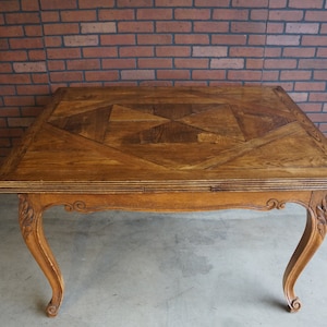 French Antique Oak Dining Table ~ Draw Leaf Table ~ Country French Dining Table ~ Extension Dining Table