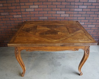 French Antique Oak Dining Table ~ Draw Leaf Table ~ Country French Dining Table ~ Extension Dining Table