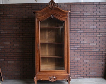 Antique French Rococo Armoire ~ French Provincial Display Cabinet ~ Louis XV Armoire ~ Bookcase