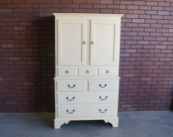 Tall Chest of Drawers ~ Cottage Tall Dresser ~ Country Crossings Door Chest by Ethan Allen