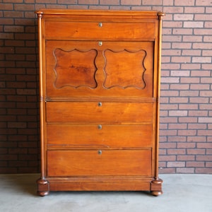 Antique Biedermeier Style Secretary Desk ~ Chest of Drawers ~ Secretaire A Abattant ~ Antique Dresser