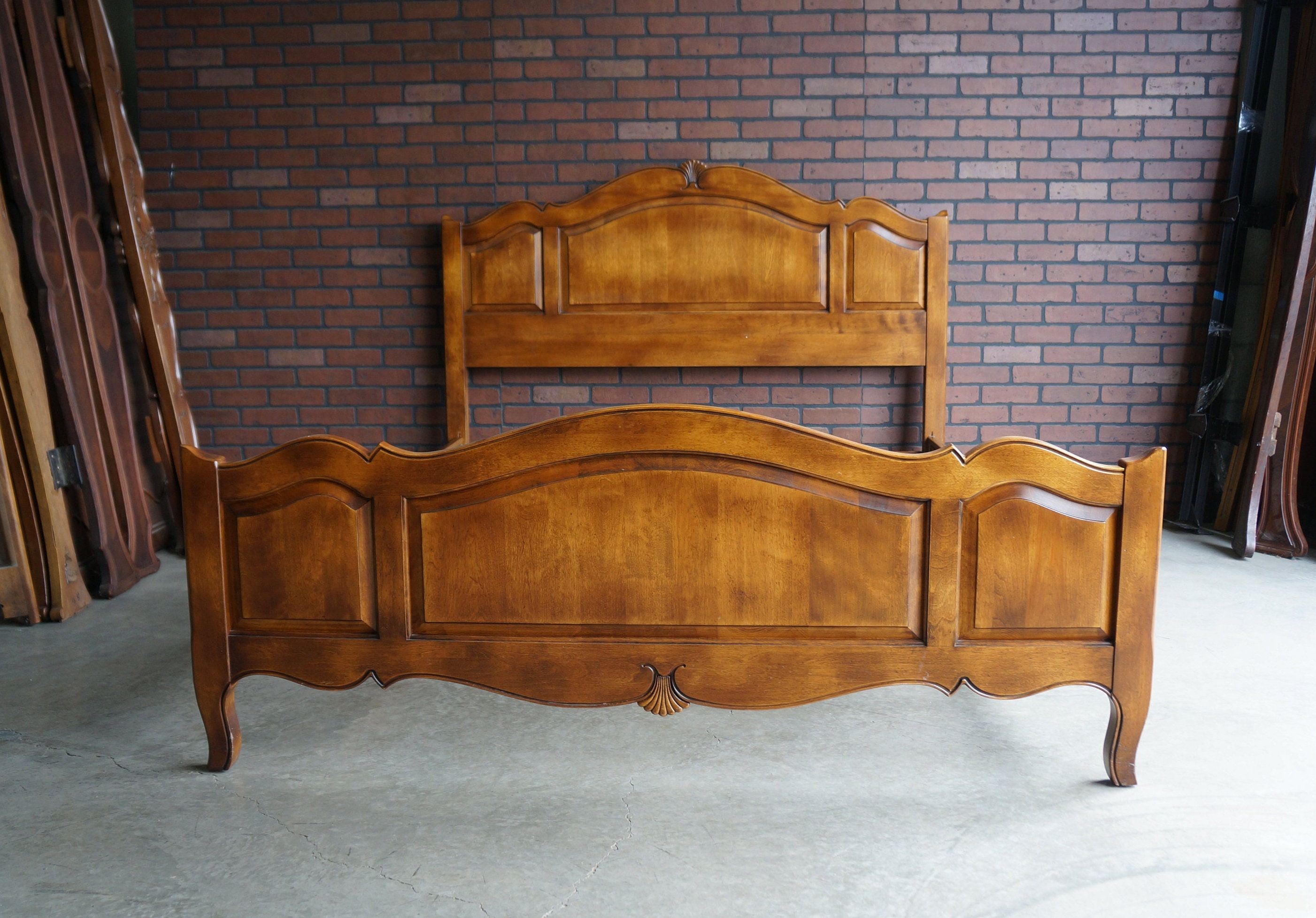 French Provincial Bed Queen Bed Frame Wooden Bed Frame Country