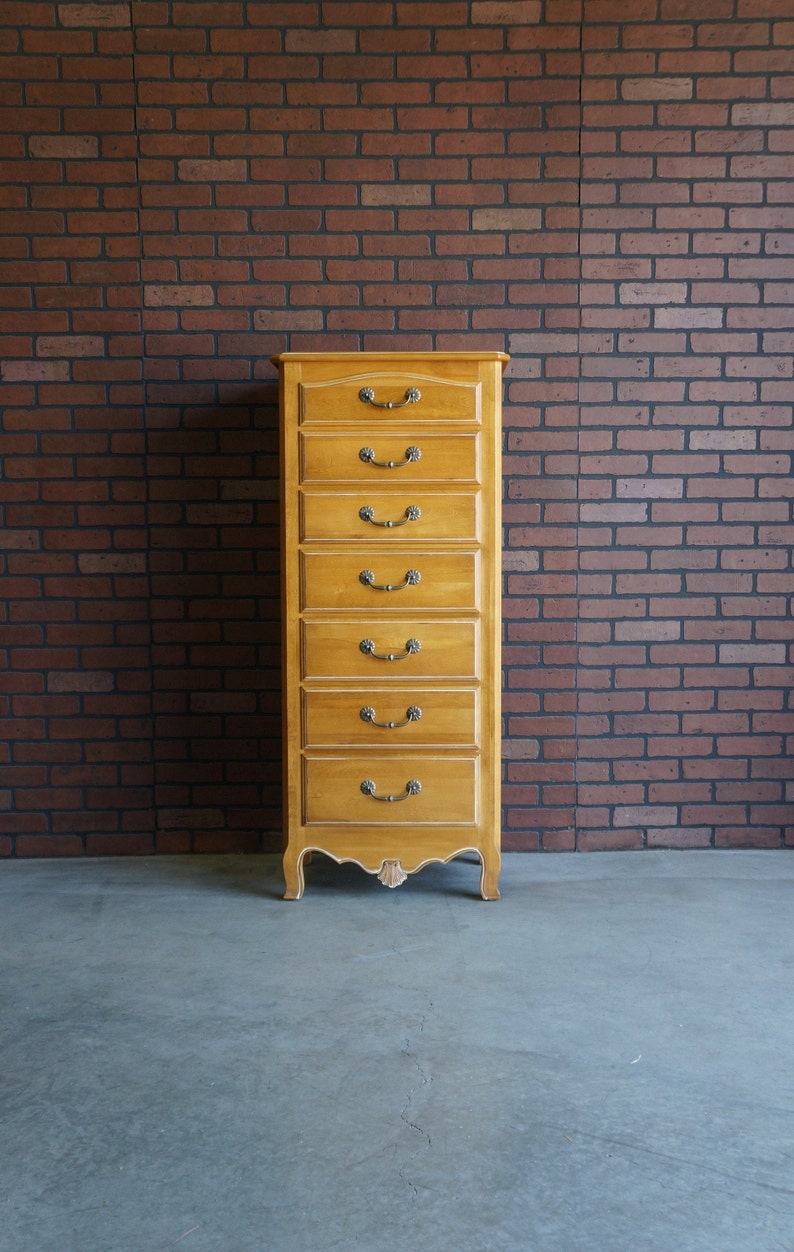 Tall Dresser French Provincial Tall Chest of Drawers Etsy