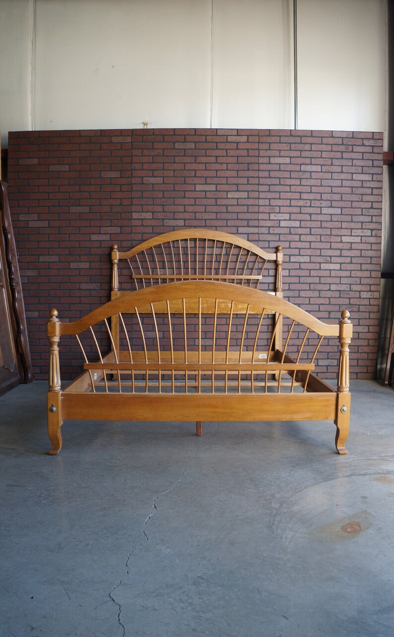 Queen Bed Frame Country Cottage Bed Wheatback Bed - Etsy