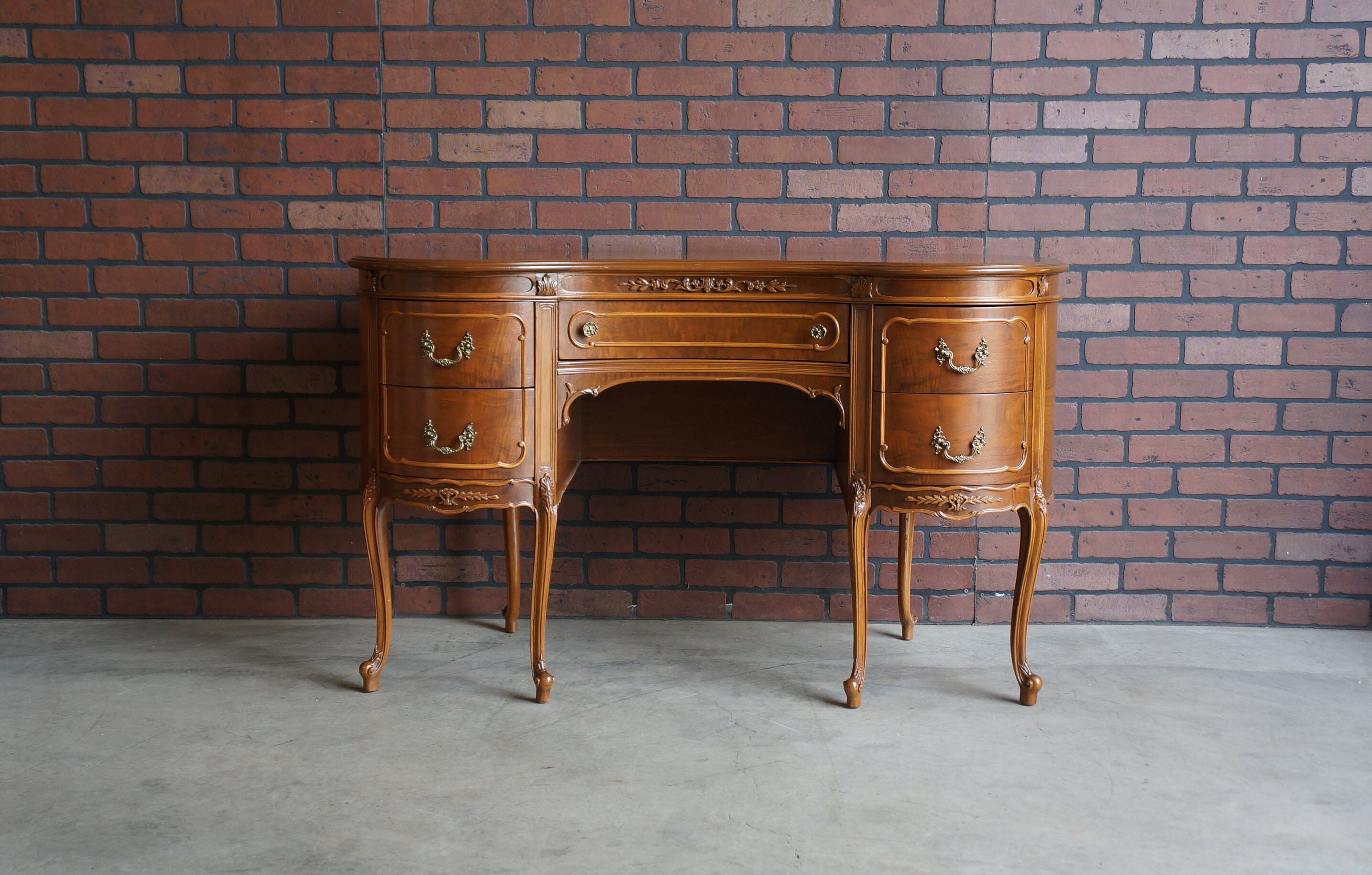 Desk vintage Desk Kidney Shaped Writing Desk Curved Back Desk Etsy Canada
