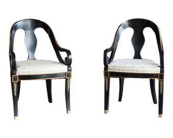 Dining Chairs ~ Dining Arm Chair ~ Neo Classic Dining Chairs ~ Accent Chairs ~ Dining Chairs by Karges ~ A Pair