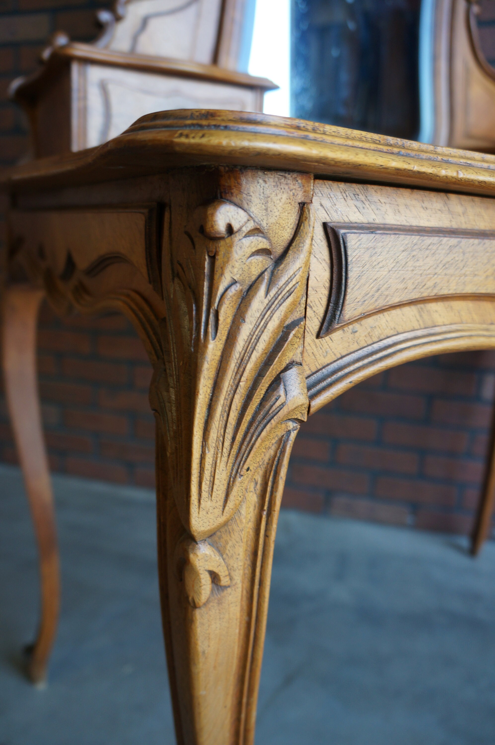 Antique French Rococo Writing Desk ~ French Provincial Vanity With ...