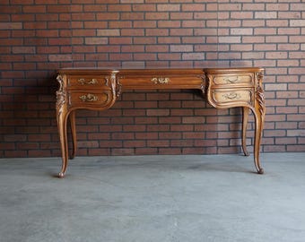 Vintage Walnut French Style Writing Desk