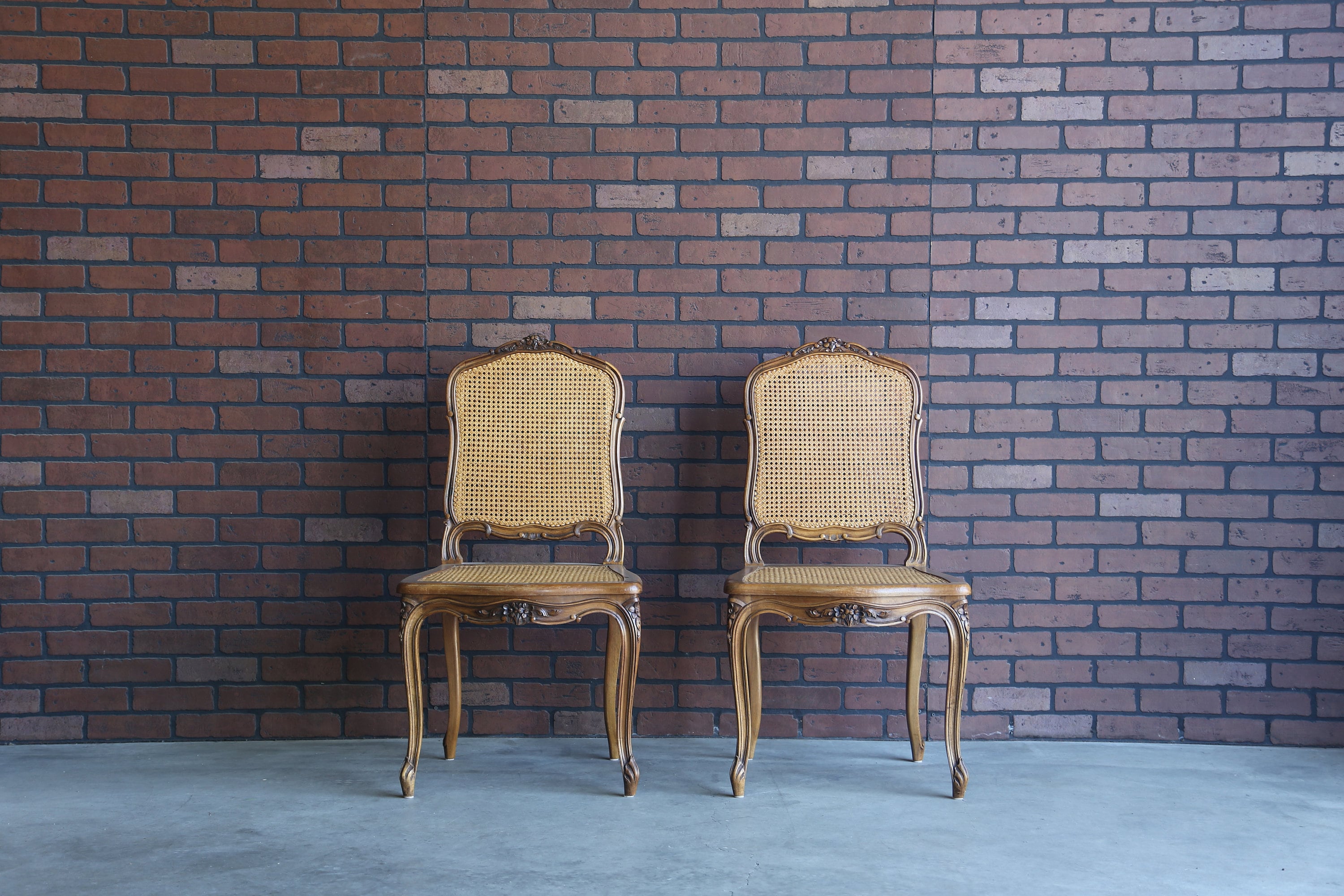French Antique Side Chairs Cane Dining Chairs Carved Wood - Etsy