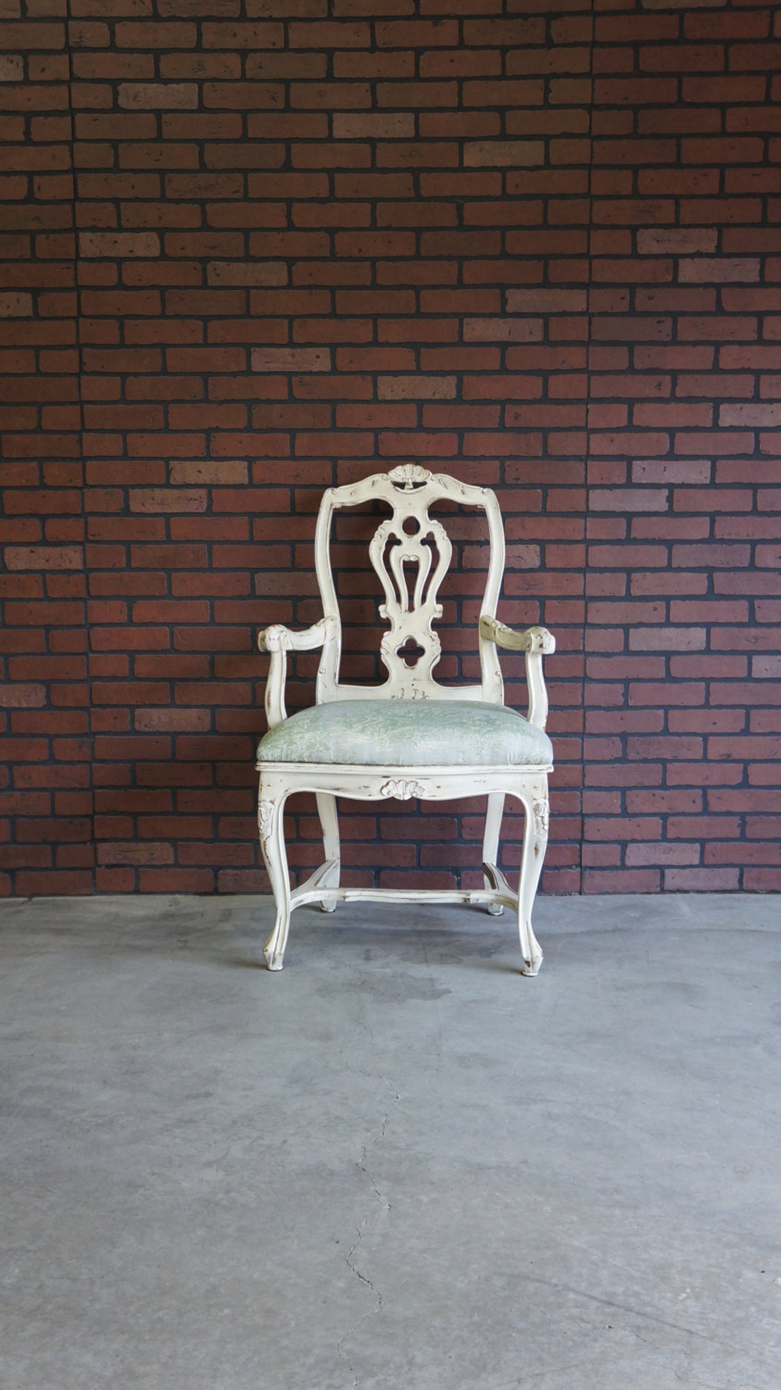 French Antique Arm Chair Dining Arm Chair Splat Back Etsy