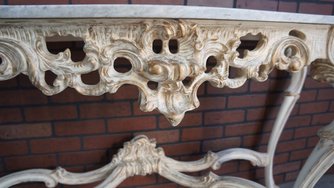 Console Rococo Console ~ Rococo Console ~ Marble Top Console ~ Entry Table ~ Foyer ...